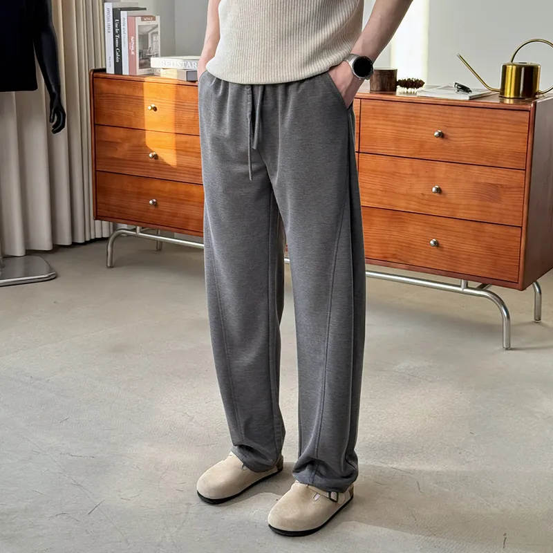 Duke car Casual Pants Unisex Linen Gray-4