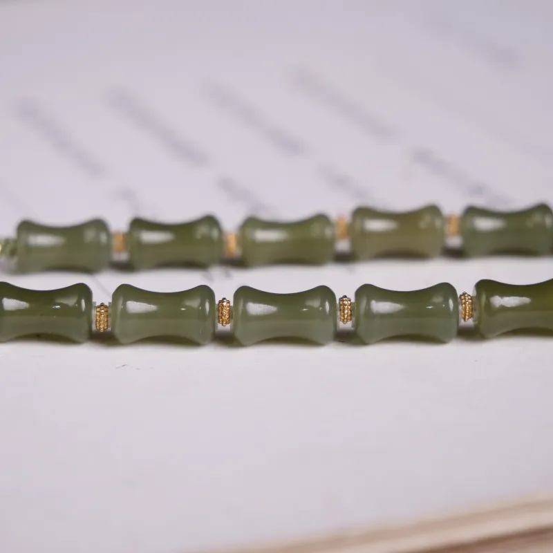 TIANTAISHAN Hetian Jade Bracelets Green Jade Unisex-2