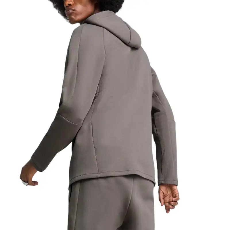 PUMA EVOSTRIPEhoodie Jacket Men's Gray Brown-3