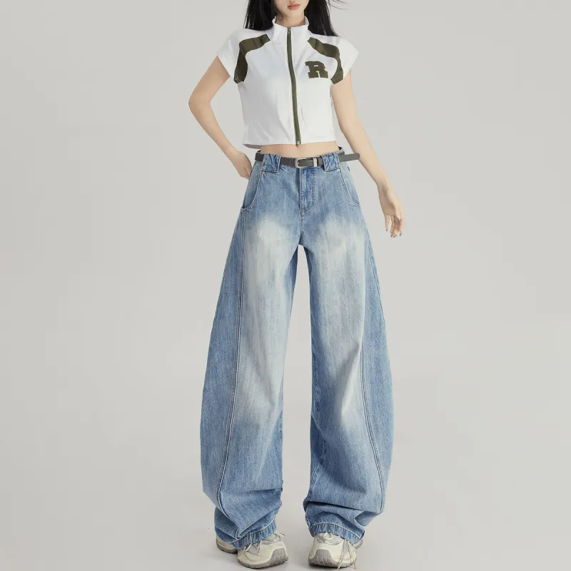 ZNZX Universal For All Seasons Jeans Loose Fit Women's Light-3