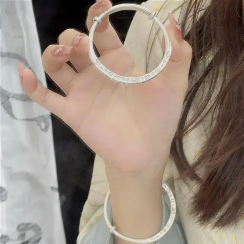 FUYUFU 999 Fine Silver Sterling Silver Bangle Women's-1