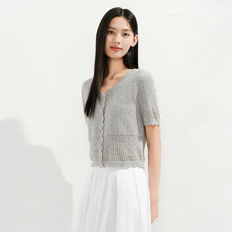 JZ. ANNAKRO Knitwear Women's Light Gray-5