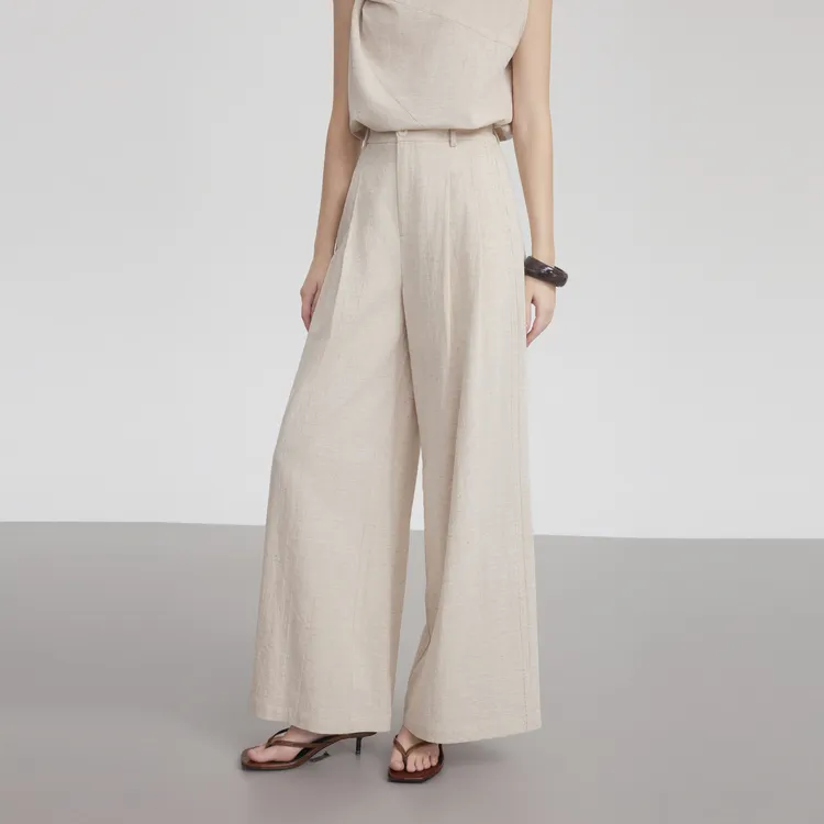 ELLE Casual Pants Women's Apricot-2