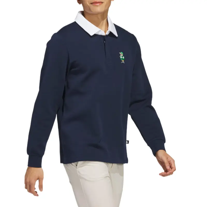 Adidas CLASSIC CHIP RUGBY SHIRT Polo Shirt Men's College Navy-3