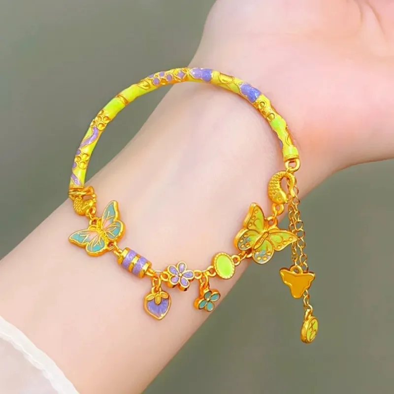 Happy Tide Gold Plated Copper Bracelets Women's Gold-1