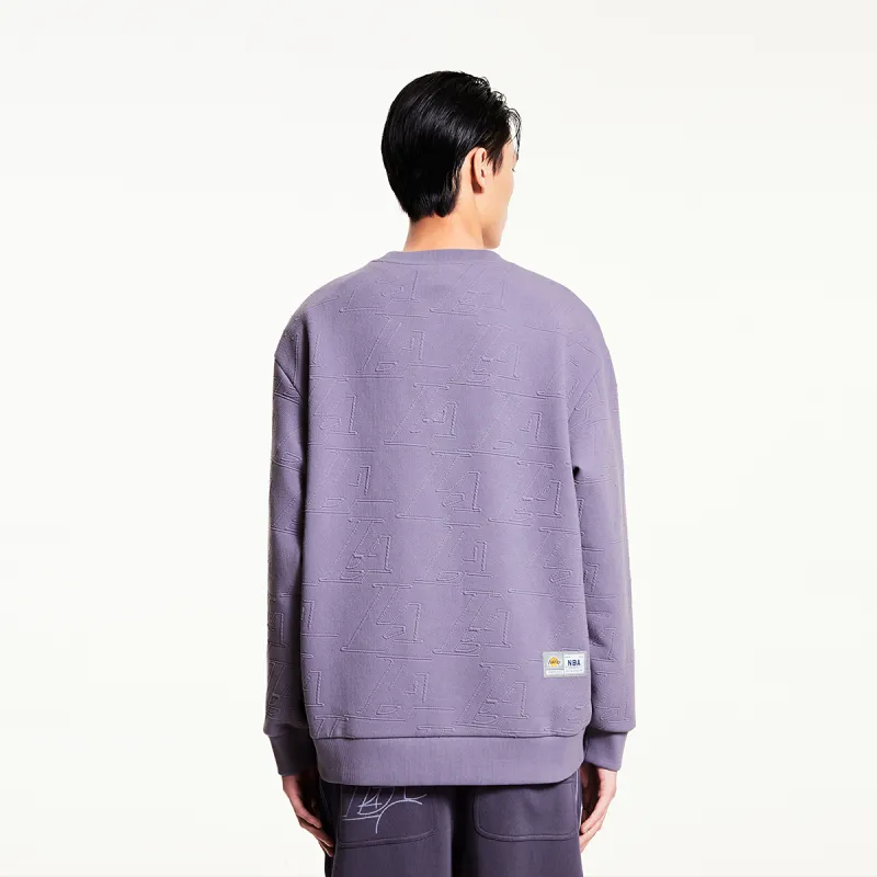 JACK JONES· x NBA JACK&JONESxNBA Spring Summer Sweatshirt Men's Gray Purple-4