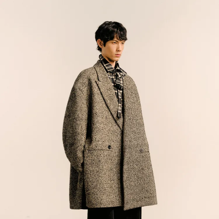 CROQUIS Coats Men's Mixed Black-2