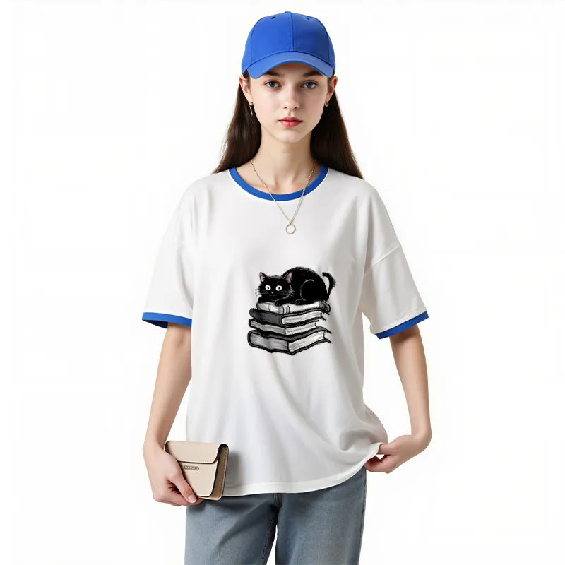 FAIRWHALE Drop Shoulder Sleeve T Shirt Women's-14