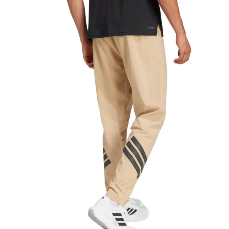 Adidas IconClimacool Stripes Woven Pants Casual Pants Men's Warm Sandstone Black-2