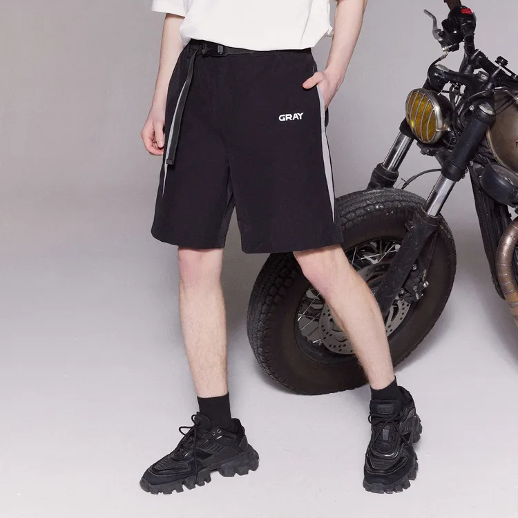 Bosieagender Casual Shorts Men's Black-2