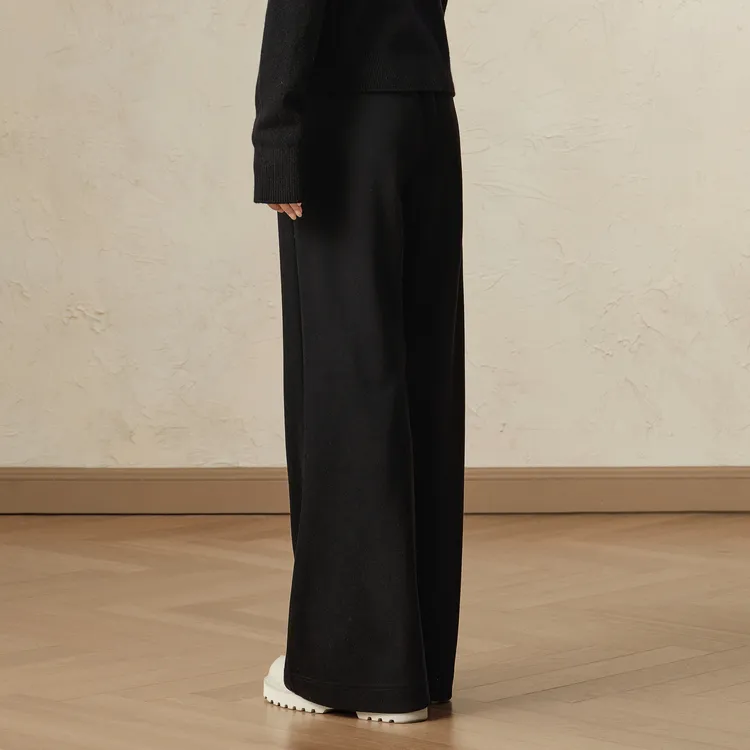 JZ. ANNAKRO Casual Pants Women's Plain Black-3
