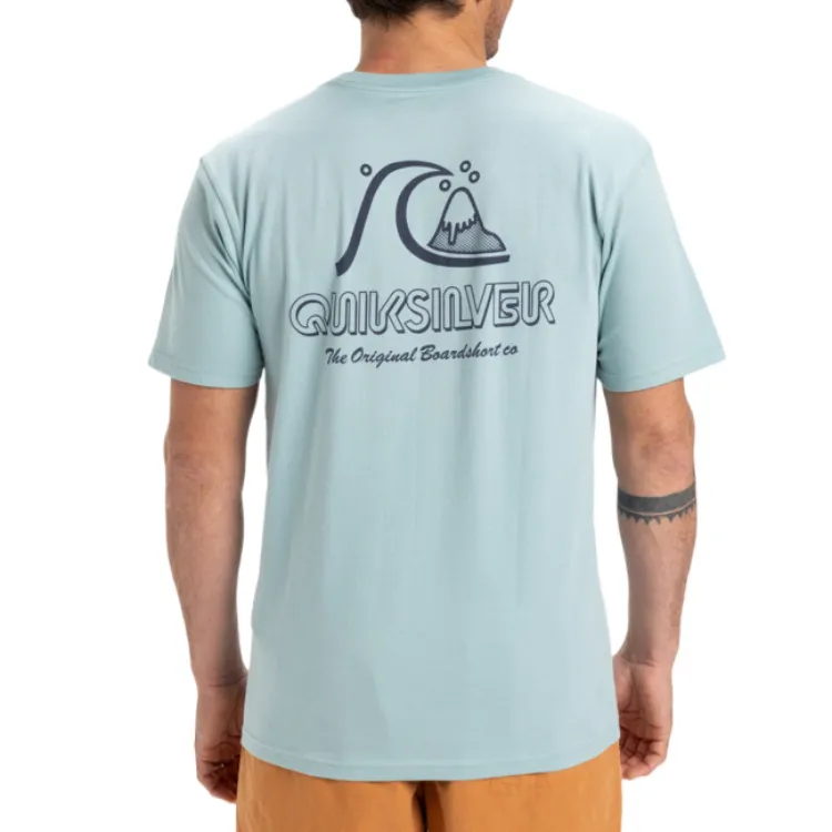 Quiksilver Evo Original T Shirt Men's Light Blue-4