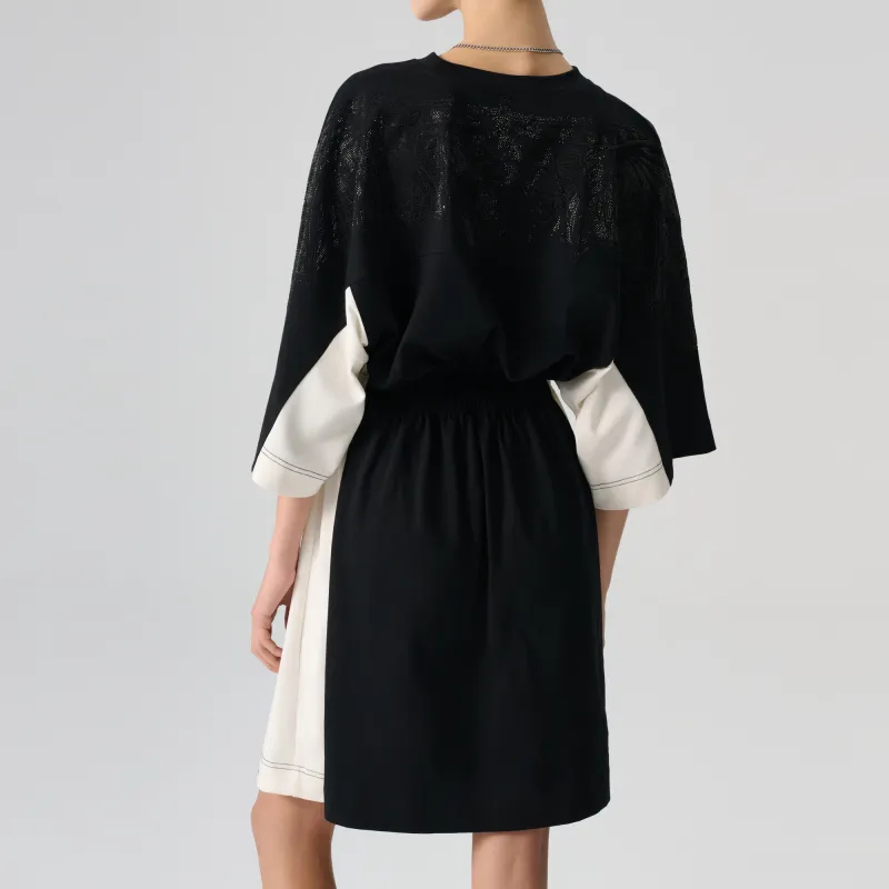 TCH Short Sleeved Dresses Women's Black With White Logo-4