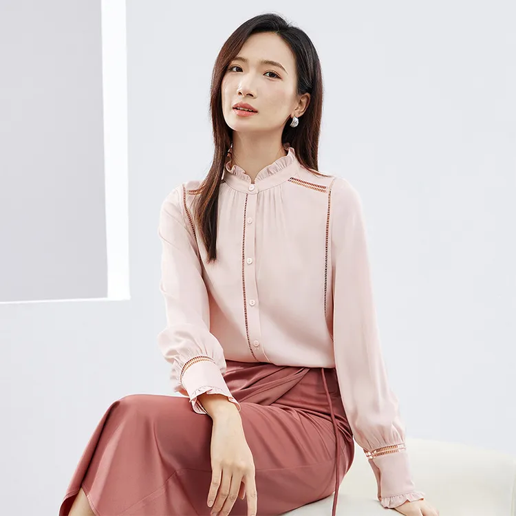 SENTUBILA Shirt Women's Soft Pink-2