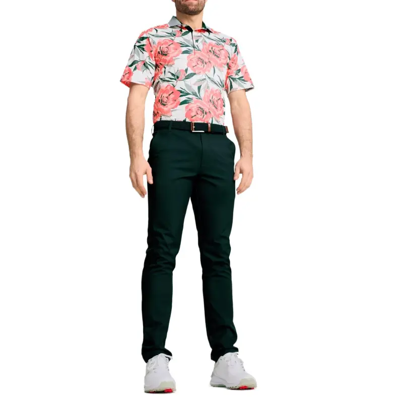 PUMA MATTRGolf T Shirt Men's Red And White Floral-4