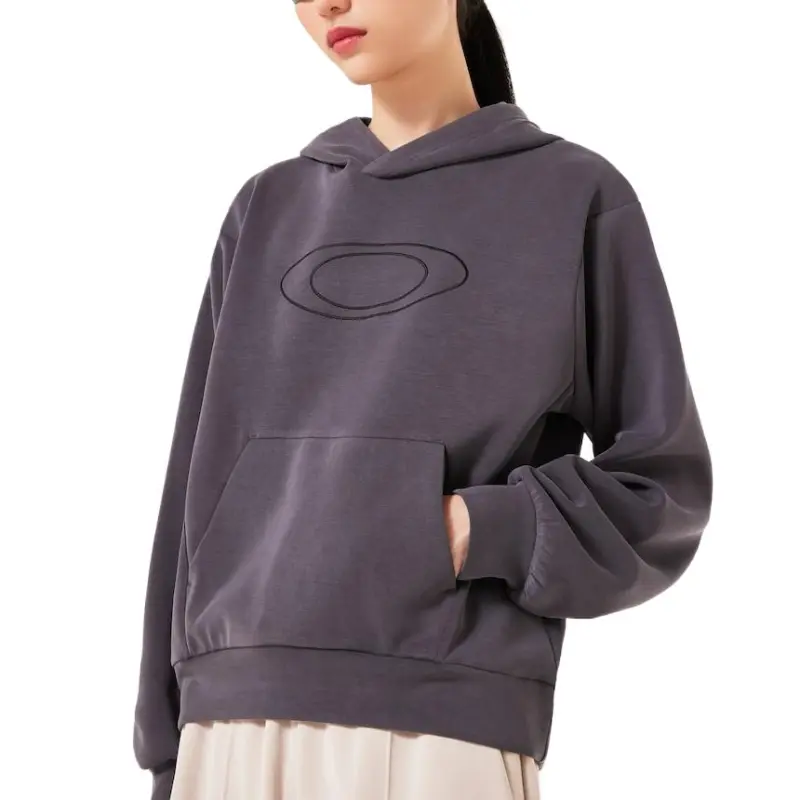 Oakley Radiant Peach Fleece Hoodie Sweatshirt Women's Purple-3