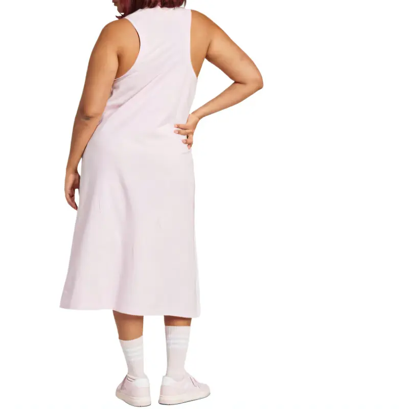 Adidas Free Shipping With AdiClub Essentials 3 Stripes Long Racerback Dress Plus Size-1