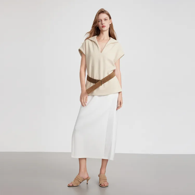 ELLE T Shirts Women's Light Khaki-1