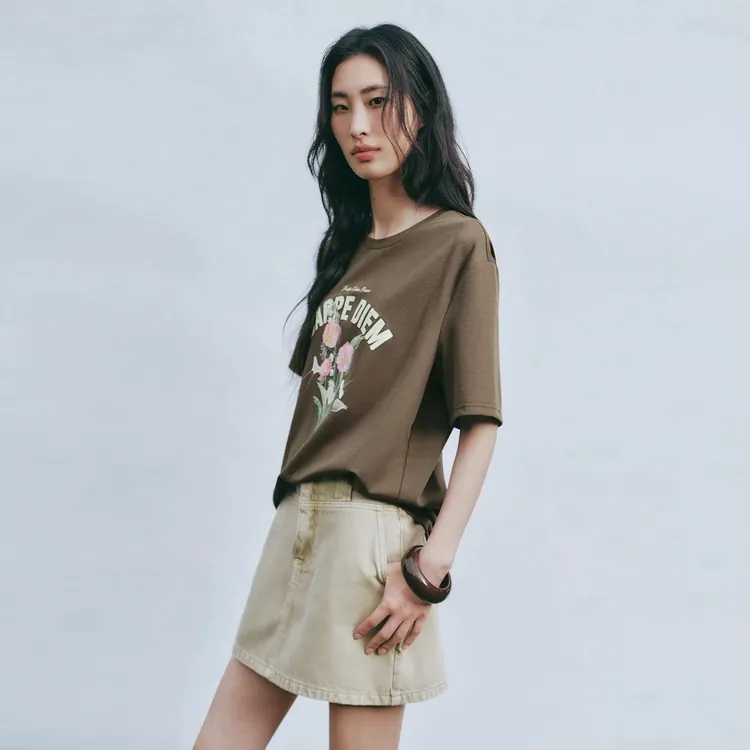 PEACEBIRD T Shirts Women's-3