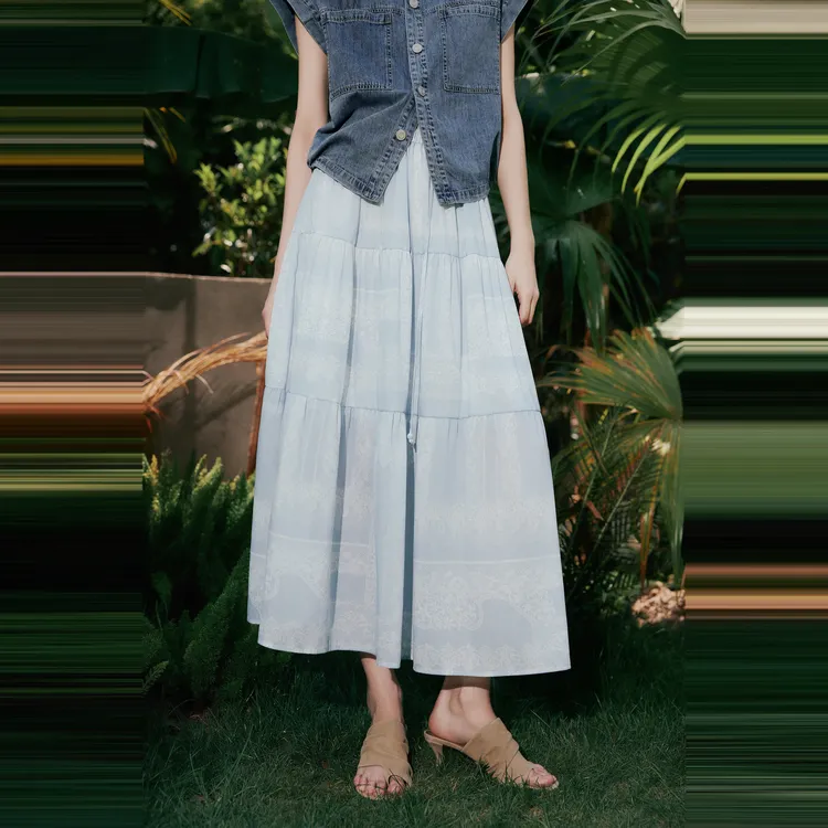 ELLE Casual Long Skirts Women's-9