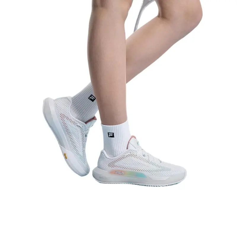 FILA Wear Resistant Low Top Tennis Shoes Women's Standard White-4