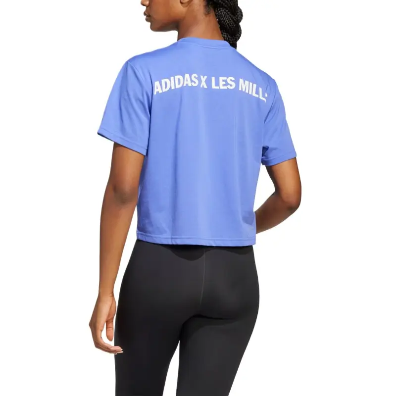 Adidas LES MILLSClimacool Regular T Shirt Women's Half Cobalt Blue-2