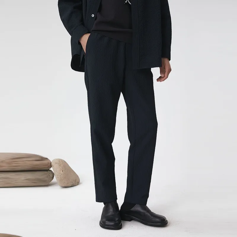 EHE Casual Pants Men's Navy Blue-2