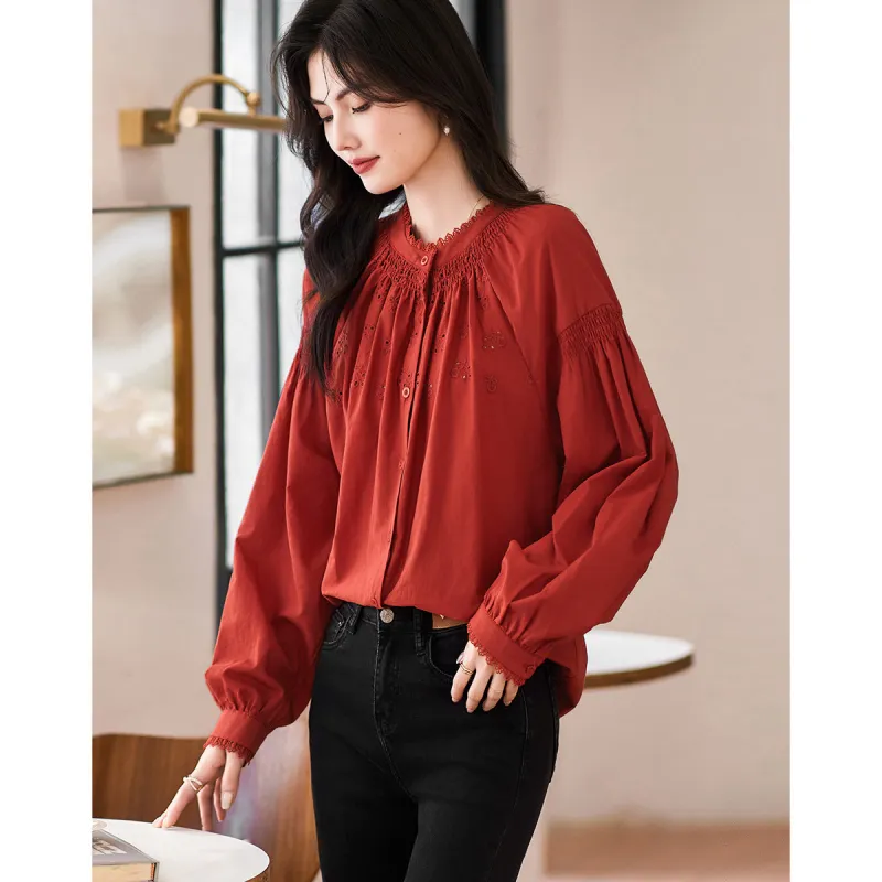 Like The Age Of Water Fall Sweatshirt Regular Women's Red-1