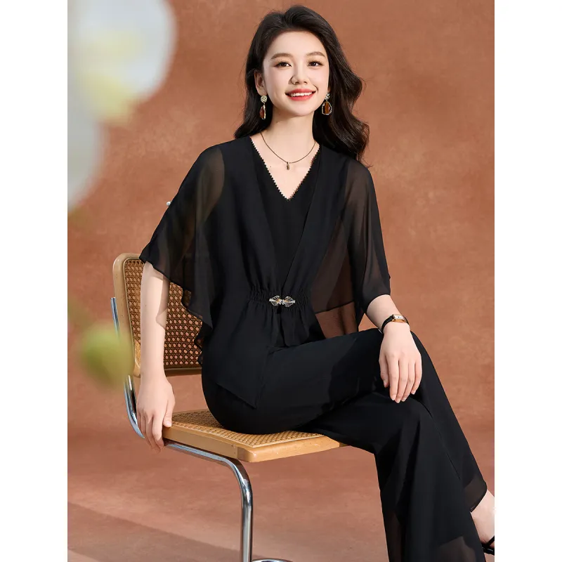 Mylan Casual Suit Cinched Waist Women's-3