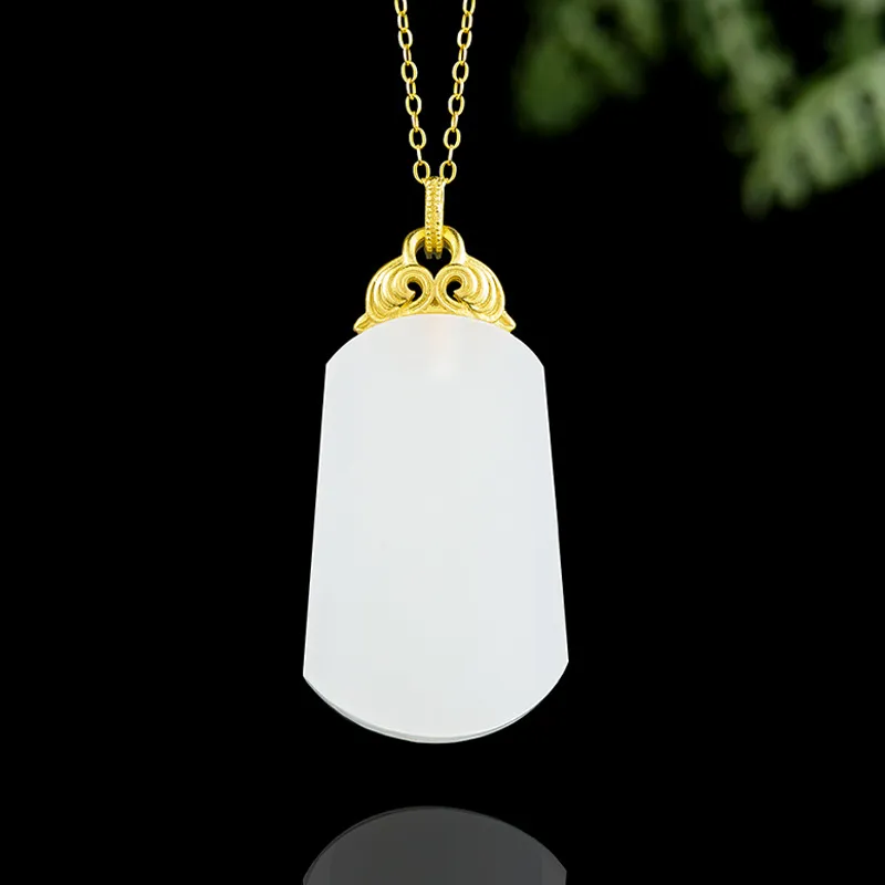 Royal Heaven's Choice Hetian Jade Necklaces White Jade Unisex-2