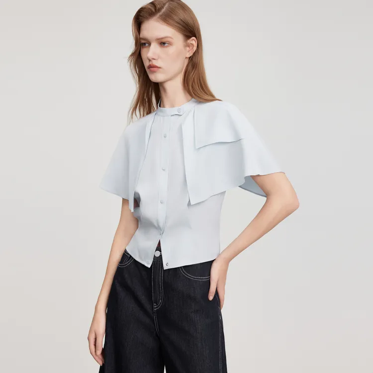 ELLE Shirts Women's Light Blue-4