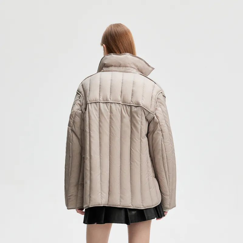 ONLY Down Jacket Women's Trench Coat Sand-2