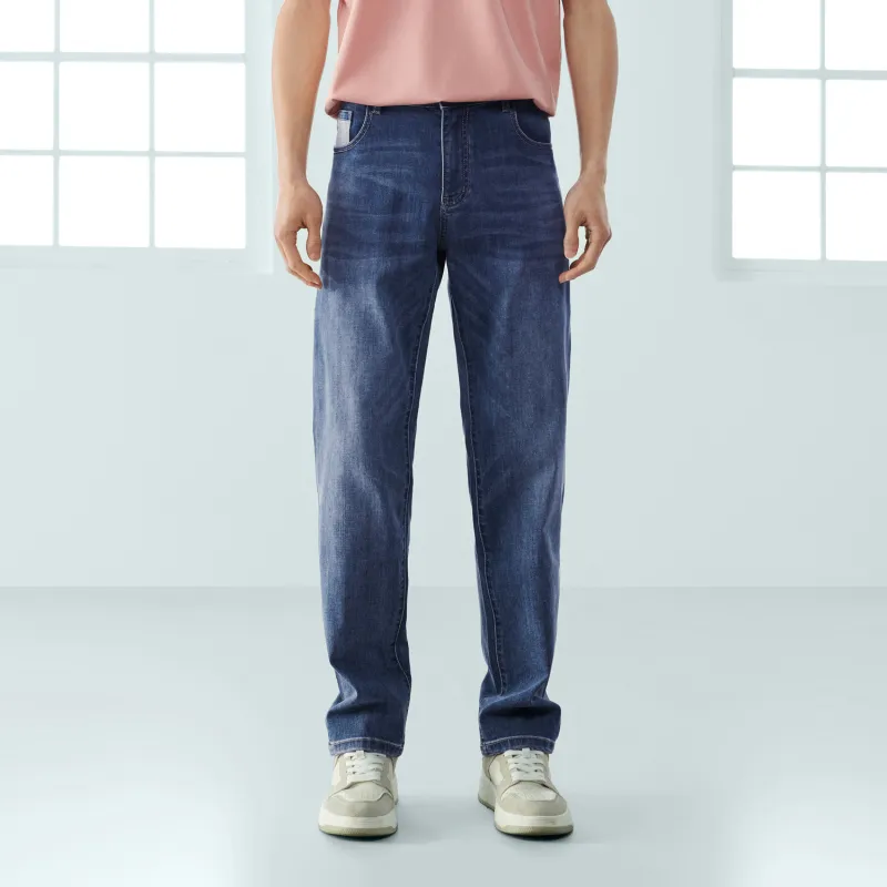 HLA Jeans Men Antibacterial - Denim Blue Transitional Color Medium 26-2