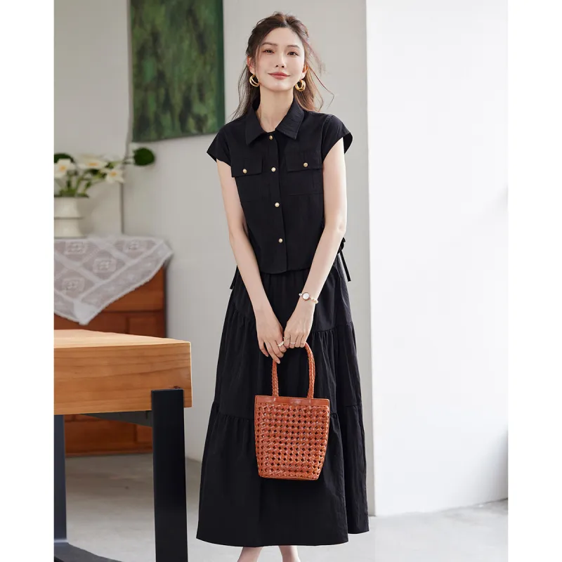 TERRE BLEUE Two Piece Skirt Sets Women's-2