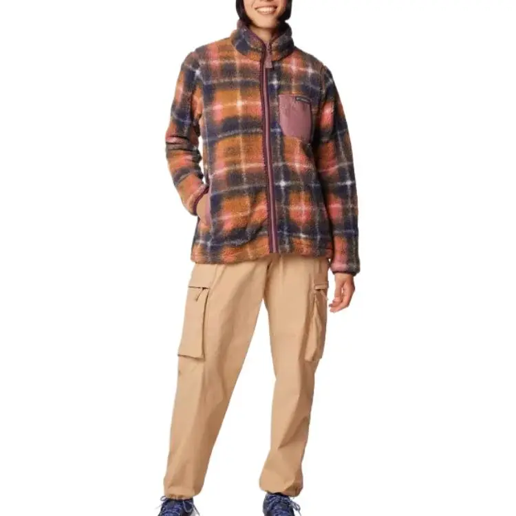 Columbia West Bend Jacket Women's Orange Plaid-4