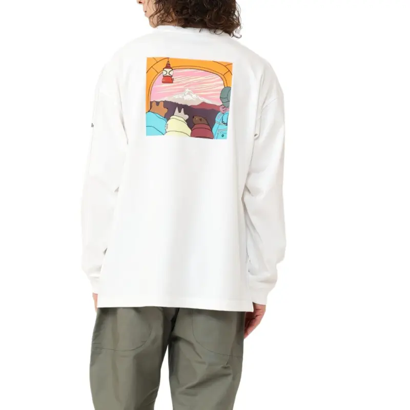 Columbia x Jonas Claesson Lake To Avenue Omni Wick T Shirt Unisex Sea Salt Tent Print-4