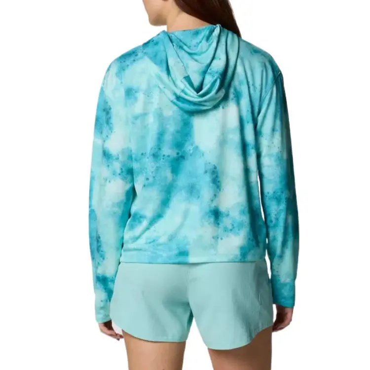 Columbia PFG Solar Stream Sweatshirt Women's Rip Current Sea Crops-1
