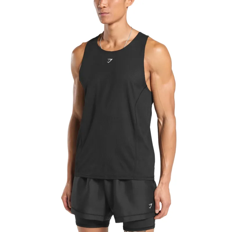 GYMSHARK Tank Tops Men Black-2