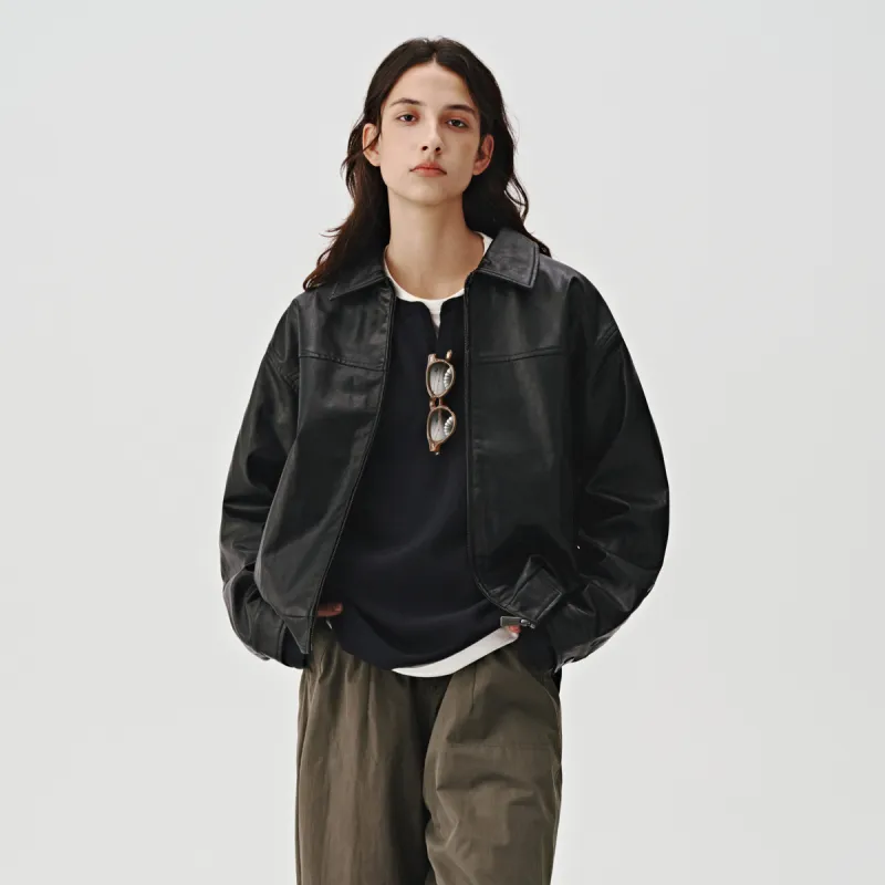 714STREET Leather Jacket Thickened Puffer Jacket Unisex-3