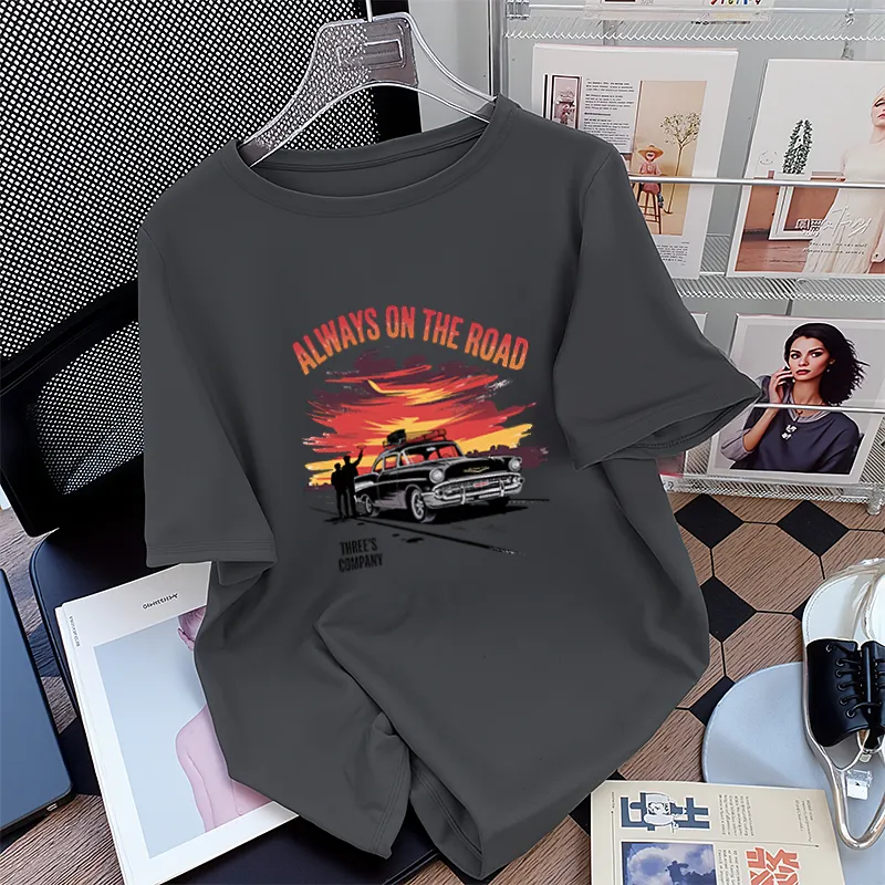 FAIRWHALE Drop Shoulder Sleeve T Shirt Women's-14
