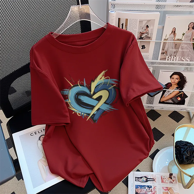 FAIRWHALE Drop Shoulder Sleeve T Shirt Women's-8