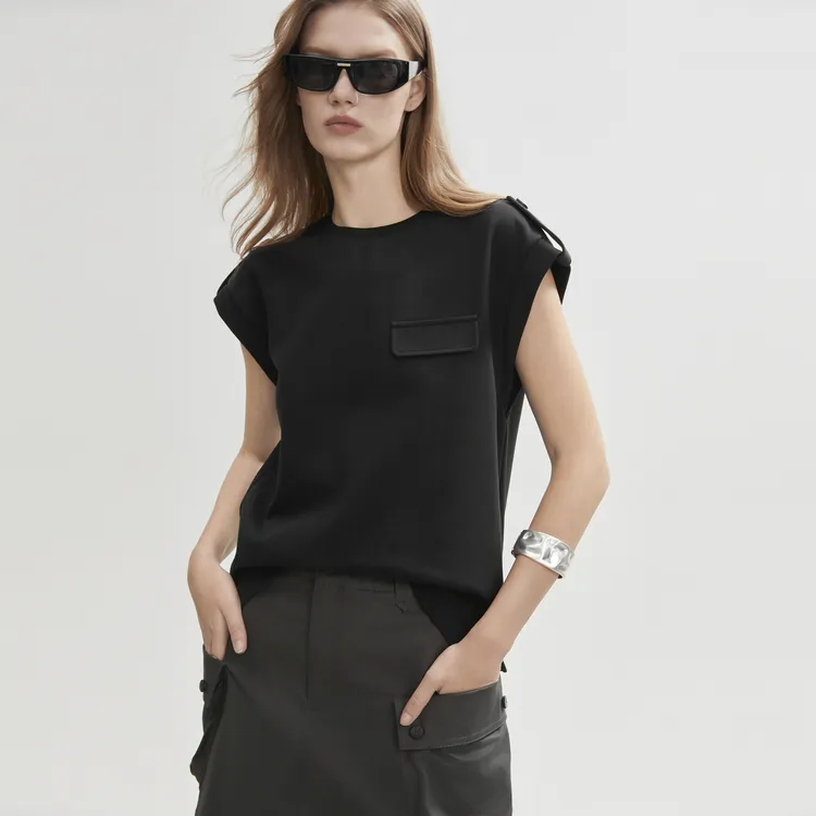 ELLE T Shirts Women's Black-4