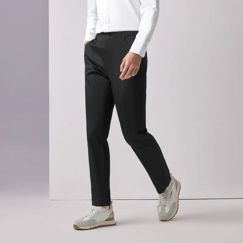 HLA Casual Pants Men's Black Pattern 02-2
