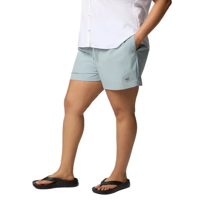 Columbia PFG Rugged Water Casual Shorts Women's Fragmented Blue-2