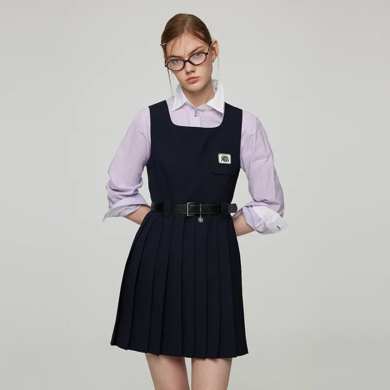 Teenie Weenie Sleeveless Dress Women's Navy Blue-5