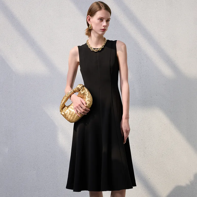 3COLOUR Short Sleeved Dress Women's Classic Black-6