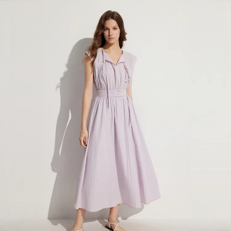 ELLE Sleeveless Dress Women's Purple-2