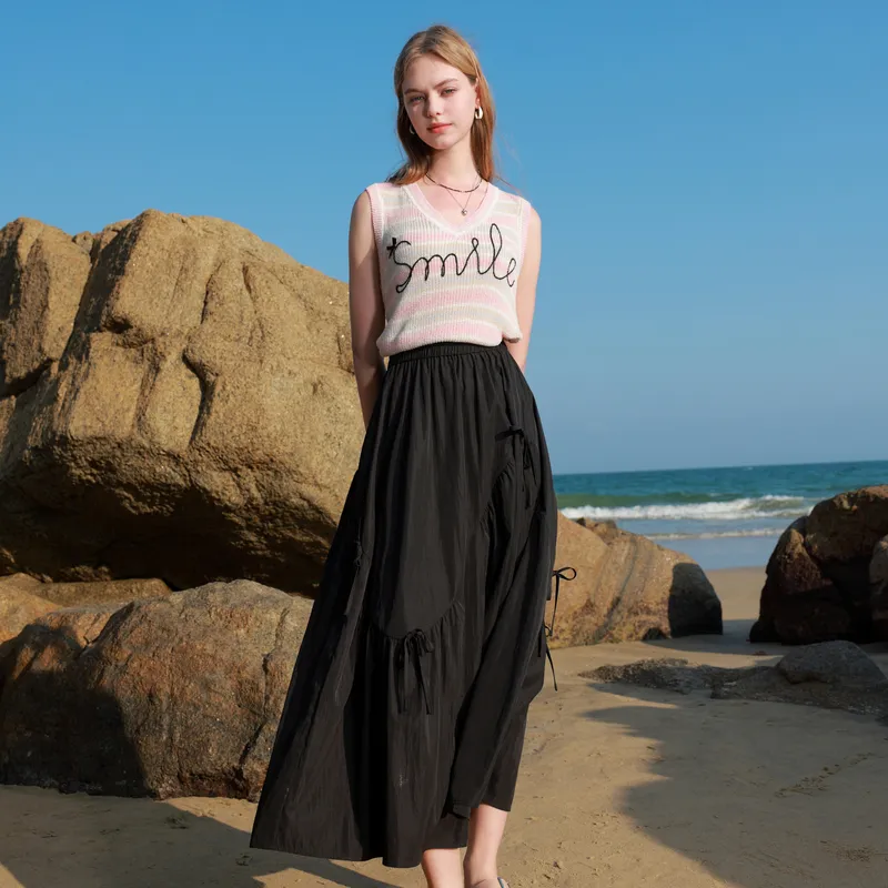 3COLOUR Casual Long Skirt Women's-9