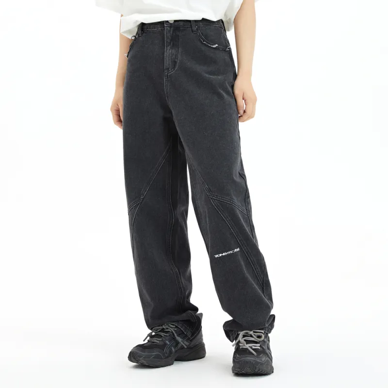 TGNS FW22 Straight Jeans Unisex Black-5