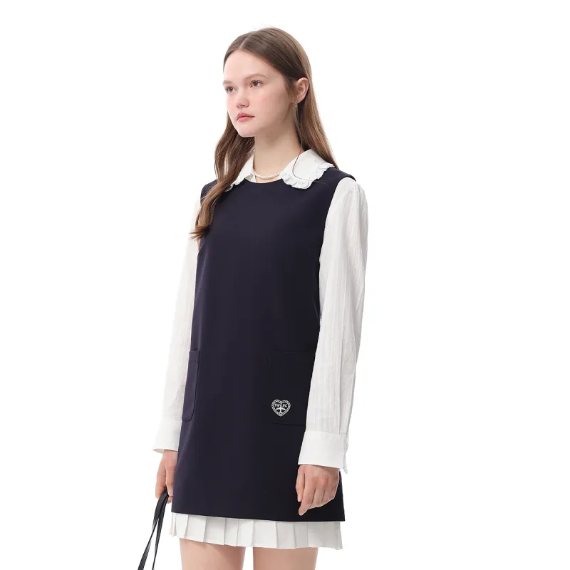Teenie Weenie Sleeveless Dress Women's Navy Blue-3
